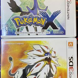 Pokémon X And Pokémon Sun For 3ds. 