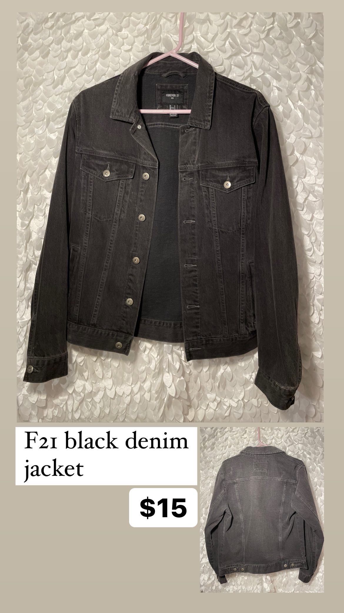 Black Forever 21 Denim Jacket 
