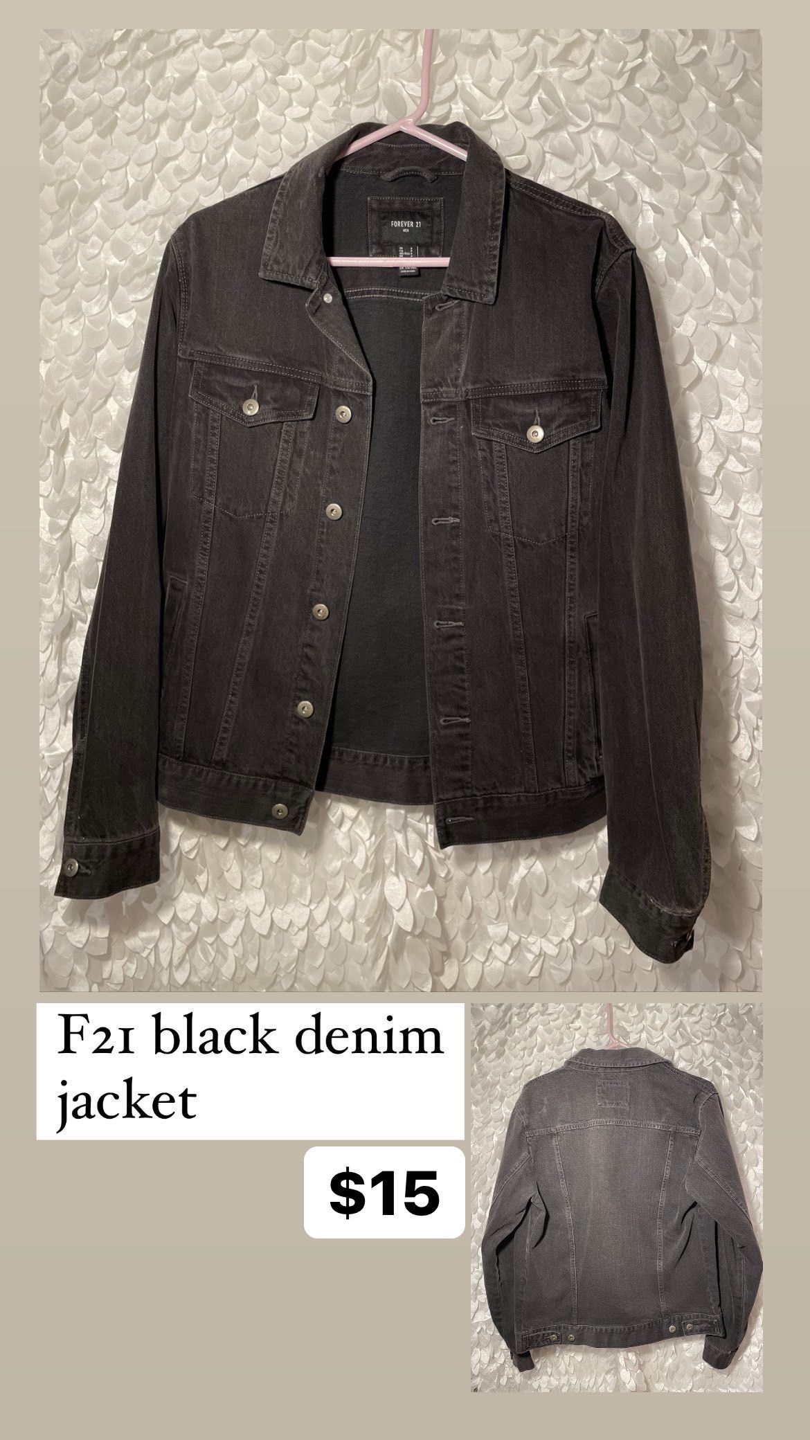 Black Forever 21 Denim Jacket