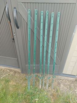 (6) Metal T Posts 4' Tall