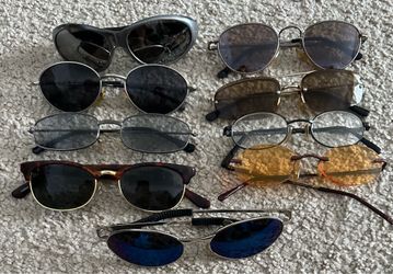 Free if buy something Big Lot of 9 Mixed Vintage & Retro Sunglasses - Y2K, Oval, Clubmaster