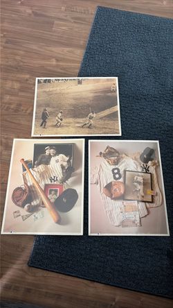 Lot of 3 Sealed Vintage 1993 Product Exposure New York Yankees Pictures
