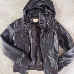 Michael Kors Leather Jacket - Women’s, Brown