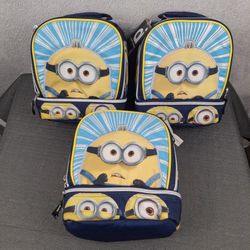 Minions Insulated dual 2 compartment lunch bag.