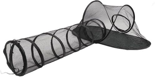 Black Mesh Cat Tunnel and Play Tent