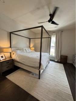 Brand new in box Full Size Canopy Bed Frame With Four Post Metal Frame