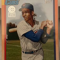 Ernie Banks baseball trading card