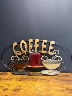 Metal coffee wall decor