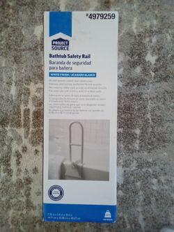 Project Source Bathtub Safety Rail, White Finish. Powder Coated Steel With Stainless Locking System.