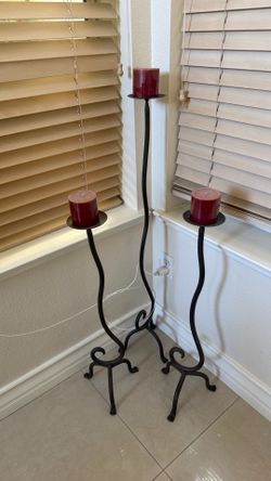 3 piece candle holder set
