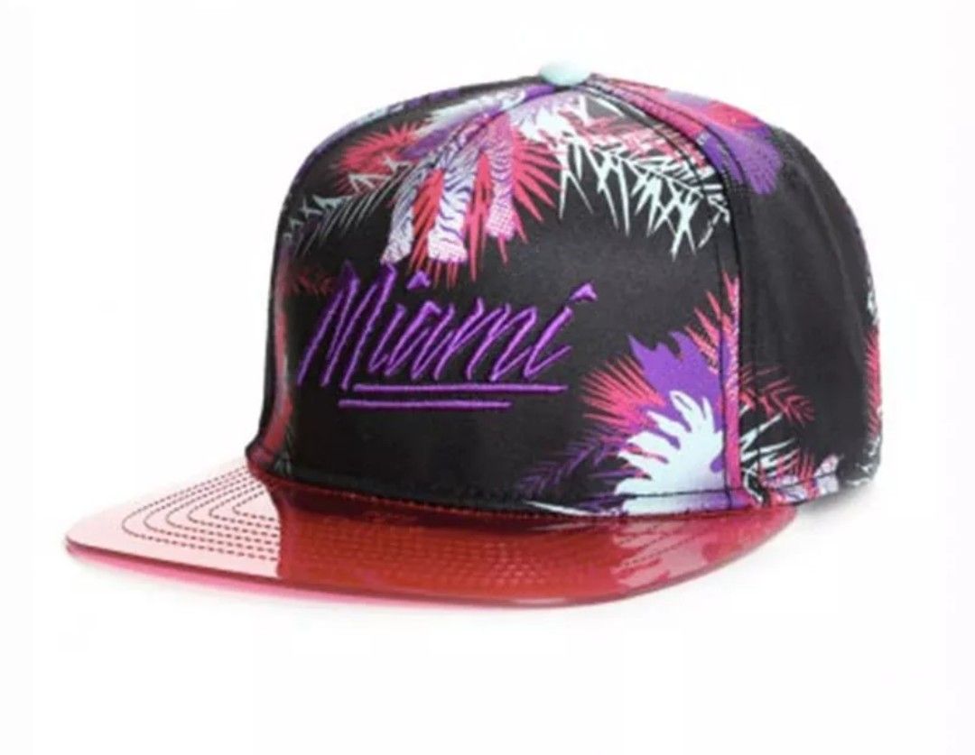"Miami" Flat Brim Snapback Hat 