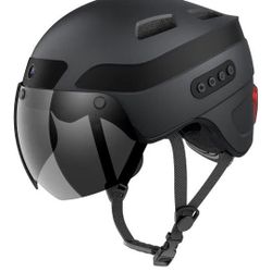 KRS-S1 Bike Helmets, Smart Helmets for Adults with 1080P 60 fps Sports Camera Dual Antenna Bluetooth Bike Helmet (L-22-24.4in, Matte Bla