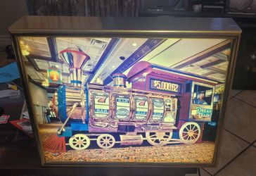 Dream Train Slot Maching  Las Vegas Style lightbox Fixture
