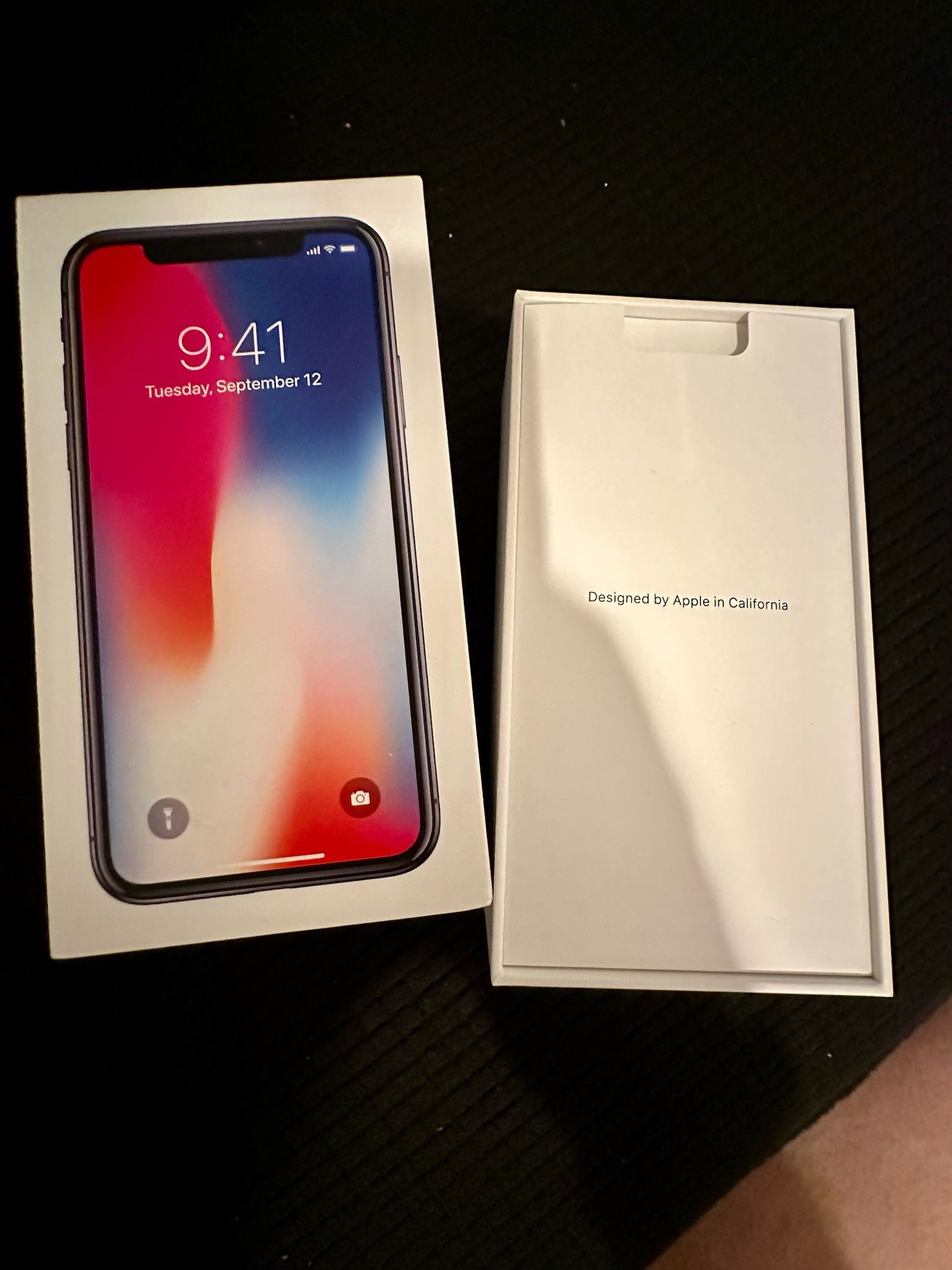 MQAJ2LL/A iPhone X, Space Gray, 64gb box only