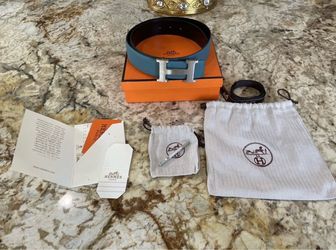 Hermès Reversible Leather Belt with H Buckle