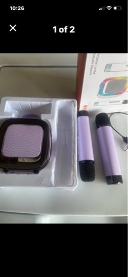 New mini karaoke machine 2 microphones included