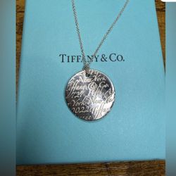 🔥❤️Authentic Tiffany & Co. Notes “727 Fifth Ave, New York” Necklace – 925 ❤️🔥