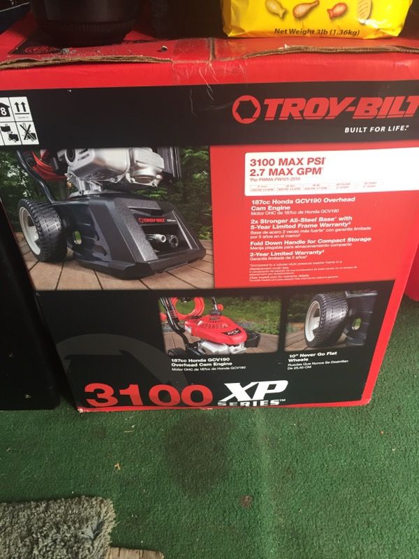 Troy-Bilt XP 3100-PSI 2.7 Gallons-Gpm Cold Water Gas Pressure Washer Carb Compliant with Honda Engine Item # 753004 Model # 020641