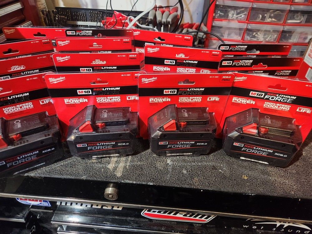 Brand New Milwaukee M18 FORGE 8.0 And 12.0 Batteries. $170 And $210
