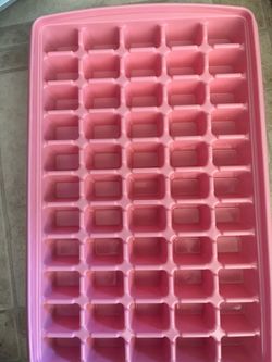 Pink Plastic Ice Cube Tray