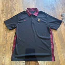 Nike ASU Black Maroon Polo Shirt Large