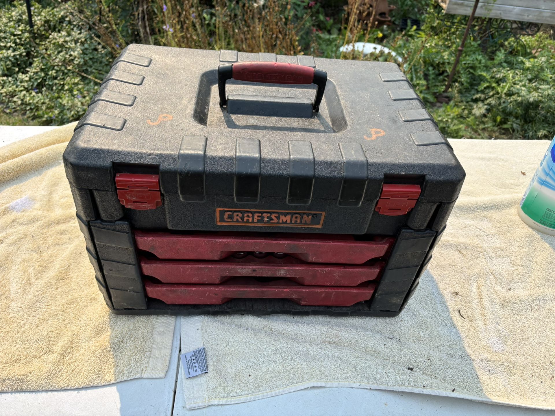 Craftsman Toolbox Tool Box With Misc. Sockets And Wrenches