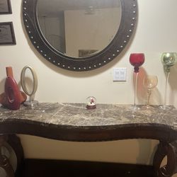Entrance Table  W/ Mirror