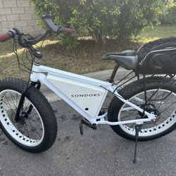 Sondors 48v 500w Fat Tire E-Bike,7 Speed,w/removable Ibera Bag,Phone holder,Charger,New Tires & Pads