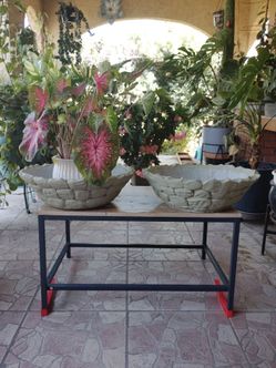 Cement Planter Bowls – Set of 2