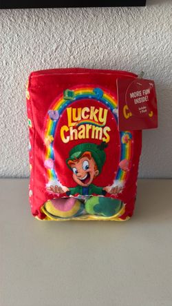Lucky charms plush cereal box pillow