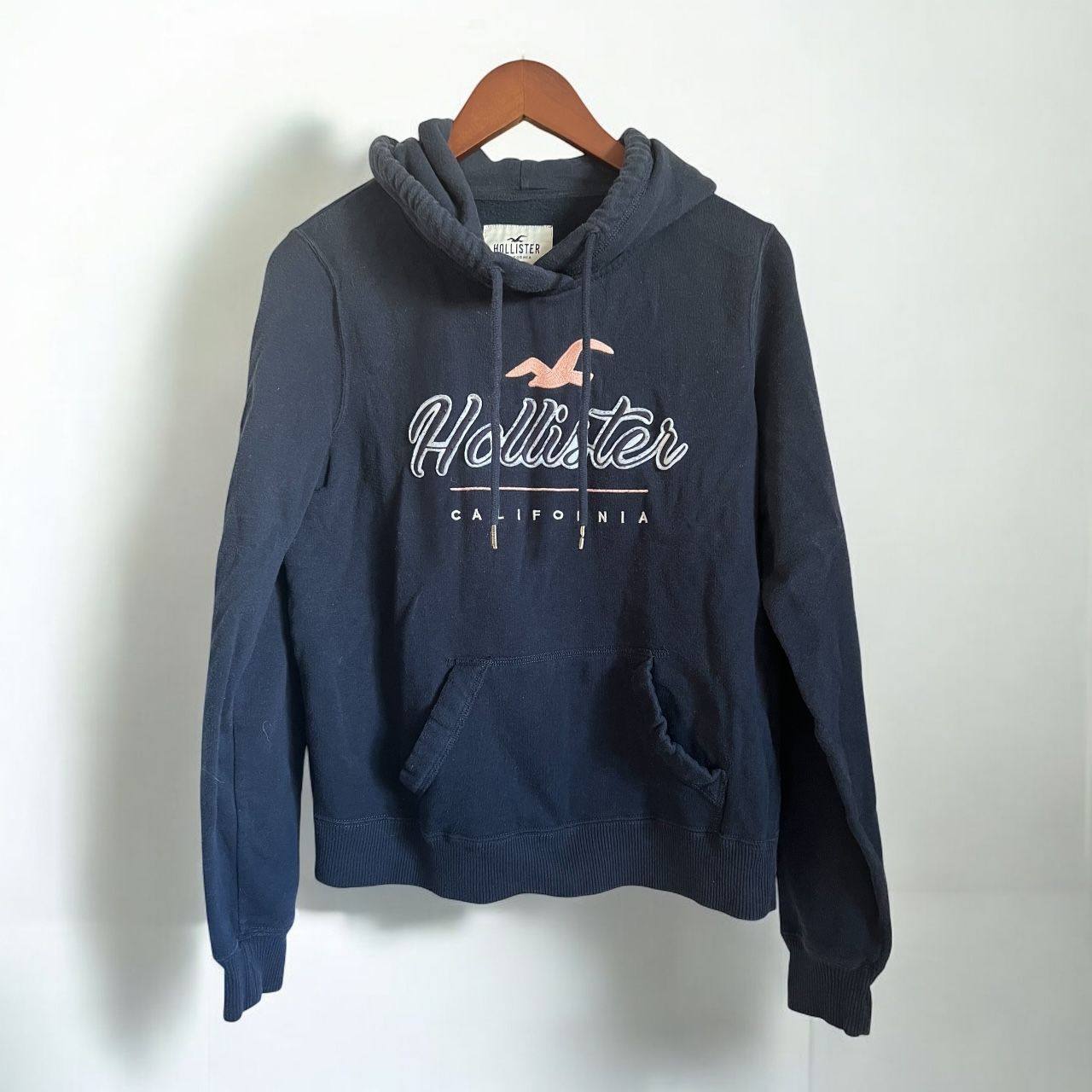 Navy Hollister Co. pullover hoodie