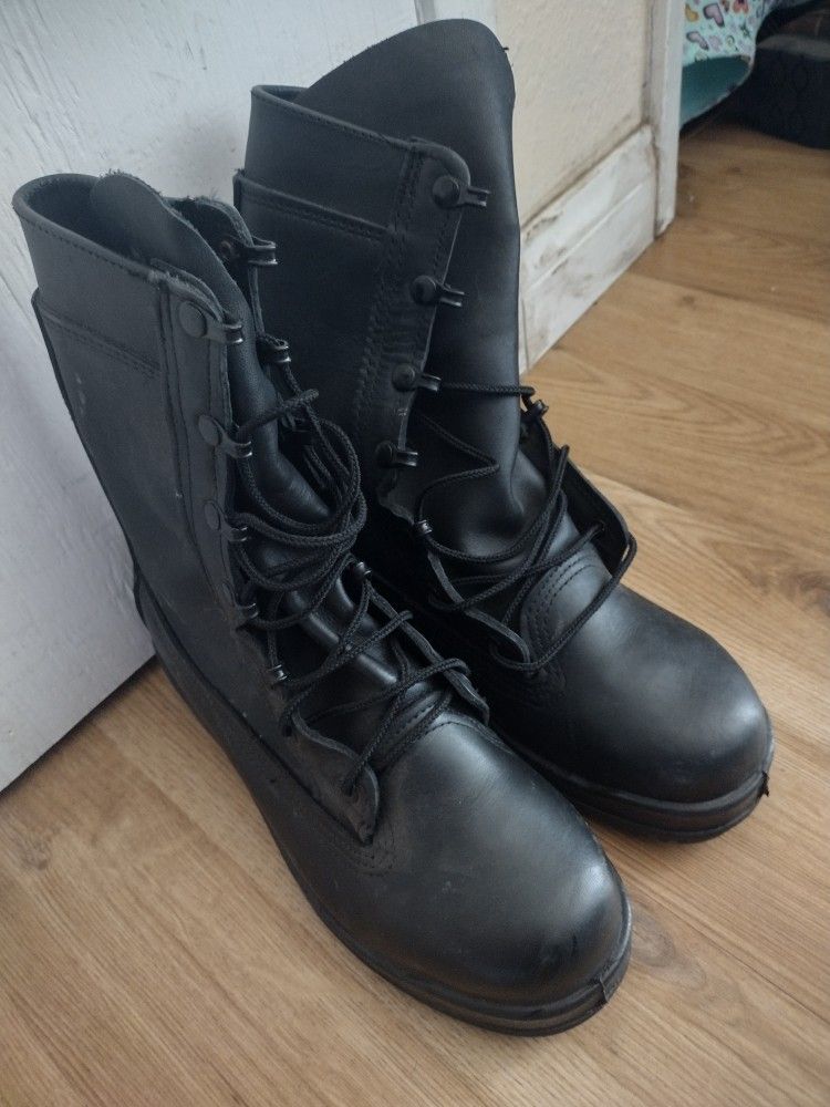 (Vibram) Belleville Tactical Combat Boots Steel Toe Black Size 9 Womens