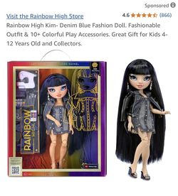 Rainbow High Kim- Denim Blue Fashion Doll (Doll Only)