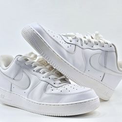 Nike Air Force 1 '07 White Low Top Leather Sneaker 315122-111 Men's 11.5