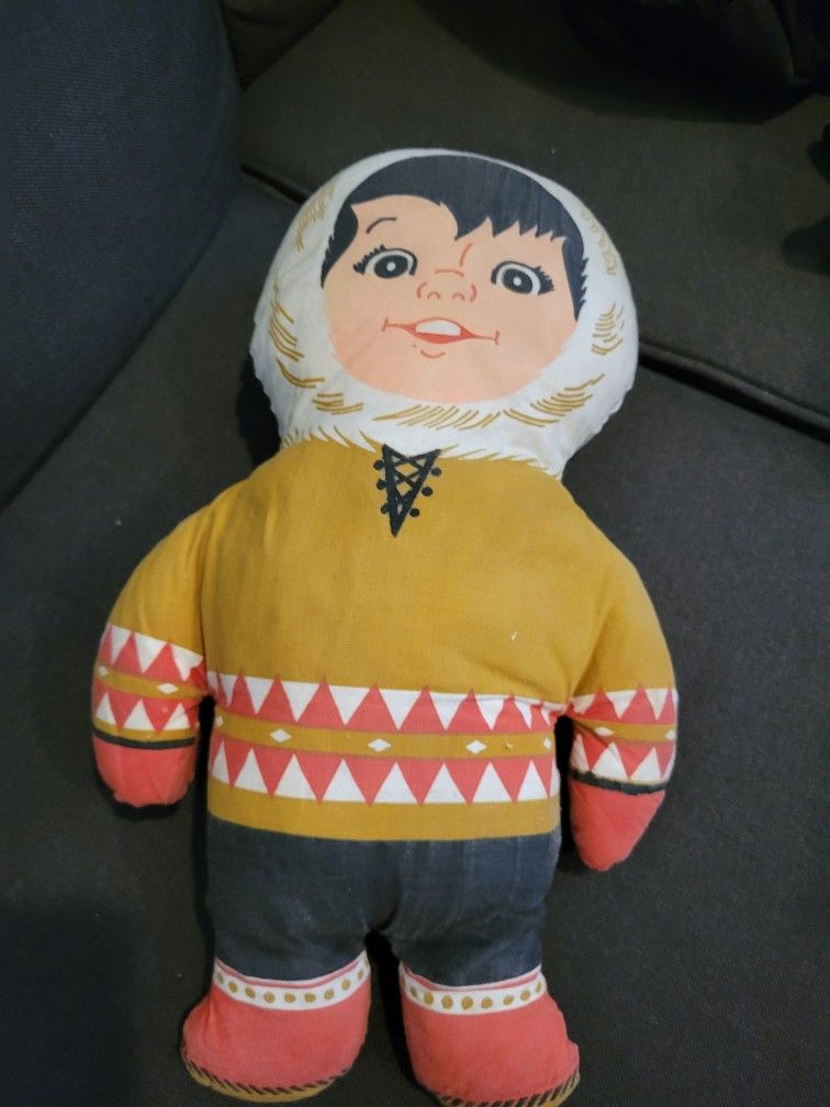 Eskimo Pie Boy Doll Vintage 1964 Ice Cream Advertising Plush Toy 15" Eskimo Pie Company Mail Away
