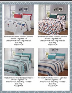 6-Piece regular King Sheet Set  $44.99 each
