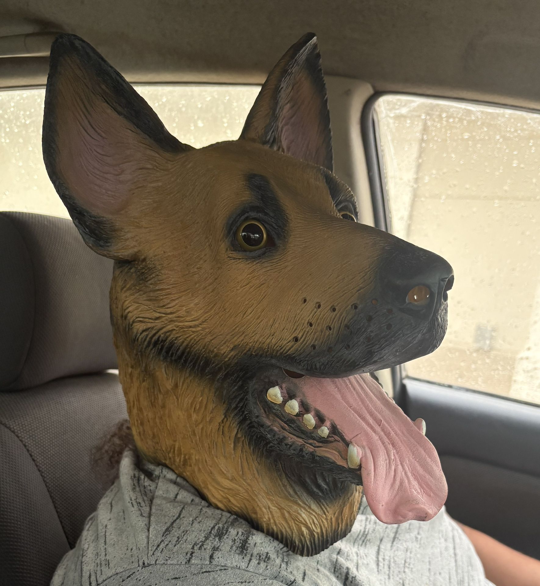 Realistic Dog Halloween Mask German Shepherd