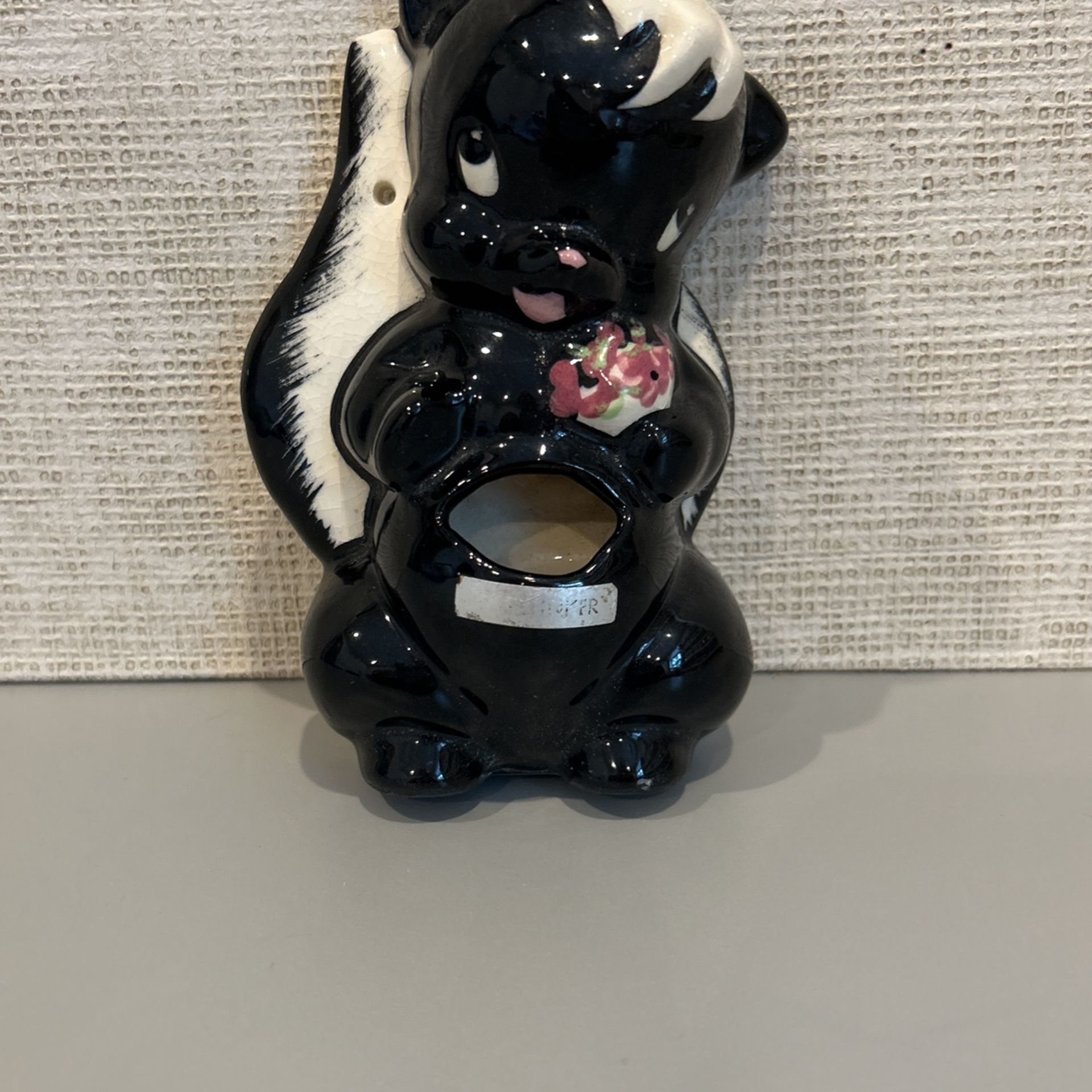 Vintage “DeStinker” Skunk Match Holder