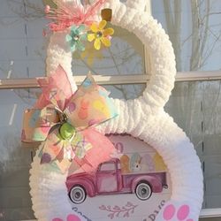 Custom Easter bunny Wreath
