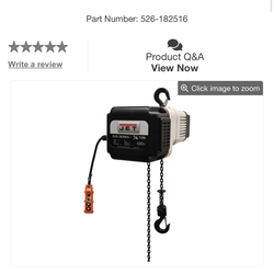 1/4 ton JET electric chain hoist