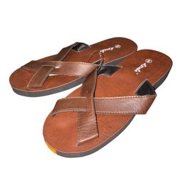 HAWAII LOCALS SLIPPERS UNISEX SIZE 8 BROWN LEATHER SANDALS LOCALS HAWAII NEW WITH TAGS