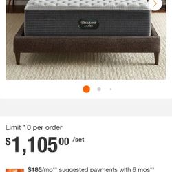 $250 Beautyrest Twin Xl Mattress And FRAME PLATFORM 