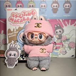 POP MART LABUBU Exciting Macaron Collection With Outfit (SESAME BEAN) Authentic