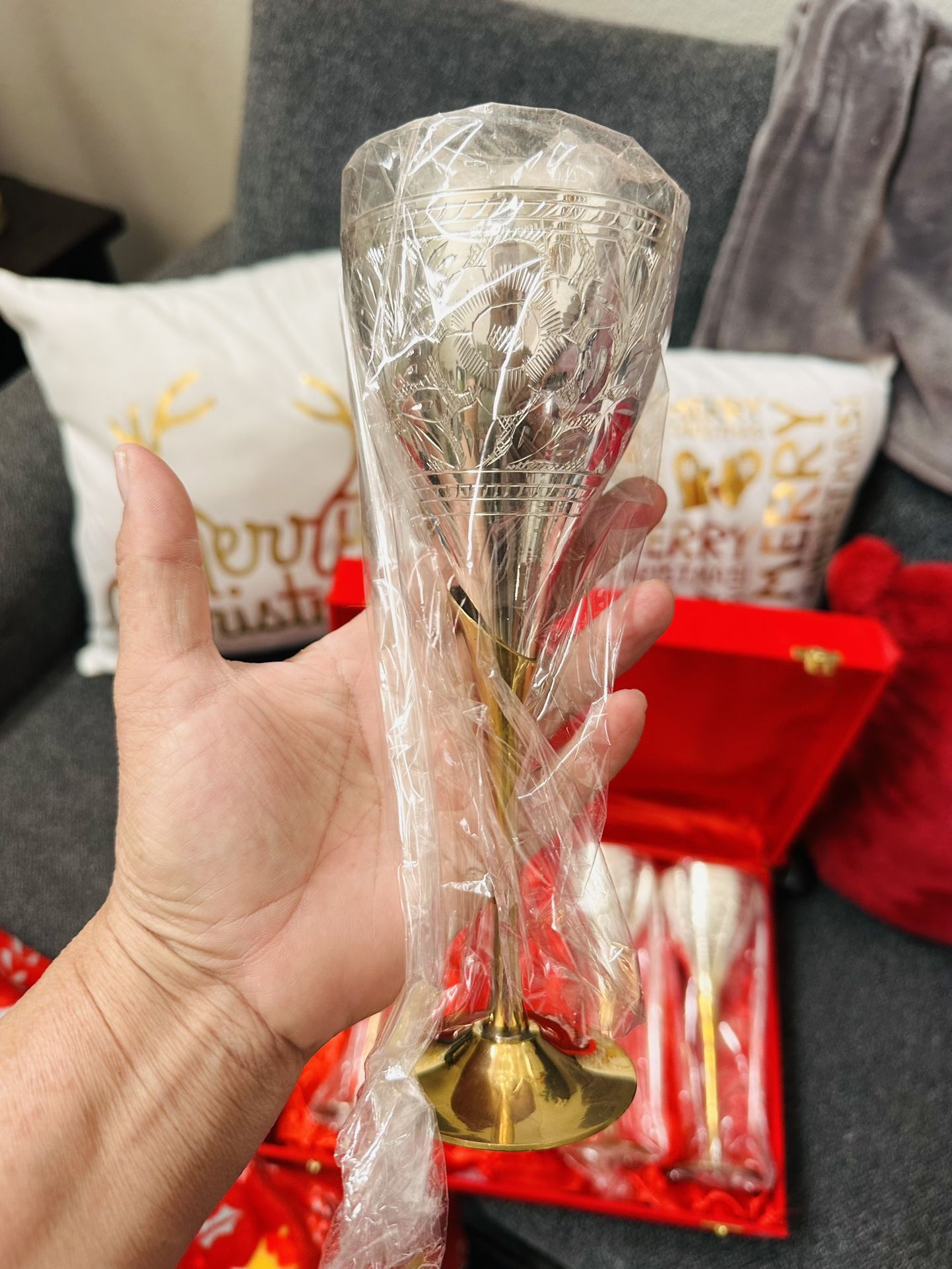 Beautiful Silver Plated Wine Glass/ Champagne