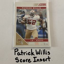 Patrick Willis San Francisco 49ers Hall of Fame LB Score Short Print Insert Card. 