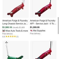 American Forge & Foundry 3120 Long Chassis Floor Jack, Heavy Duty, 5 Ton