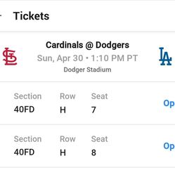 Dodgers Tickets 4/30/23