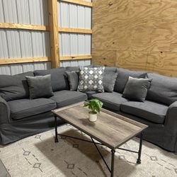 IKEA Grey Sectional Couch (FREE DELIVERY) 