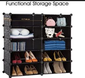 Langria 10 Cube Shoe Rack Storage Drawer Multi Use Organizer 36.6 Tall 37.4 Wide 14.6 Deep ASSEMBLED for Sale in Upland CA OfferUp