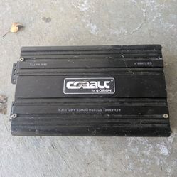 Cobalt CBT2500.4  2500 Watt Amp. Specs Can Be Found Online.